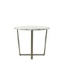 Marble Effect Green Round Dining Table with Brass Legs - Lusso - Caspian House 