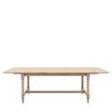 FOL105765 Large Oak Extendable Dining Table with Bobbin Detail seats 8 - Artisan - Caspian House 