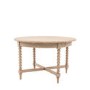 Round Oak Extendable Dining Table with Bobbin Detail seats 6 - Artisan - Caspian House 