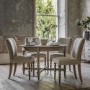 Round Oak Extendable Dining Table with Bobbin Detail seats 6 - Artisan - Caspian House 