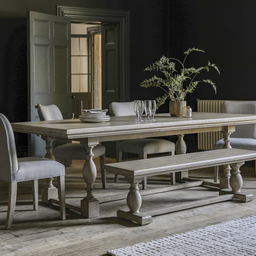 Rectangular Trestle Extendable Dining Table seats 8 - Vancouver - Caspian House