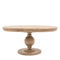 Round to Oval Extendable Pedestal Dining Table - Vancouver - Caspian House
