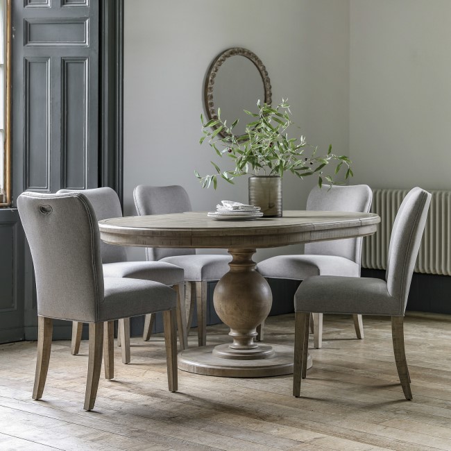 Round to Oval Extendable Pedestal Dining Table - Vancouver - Caspian House