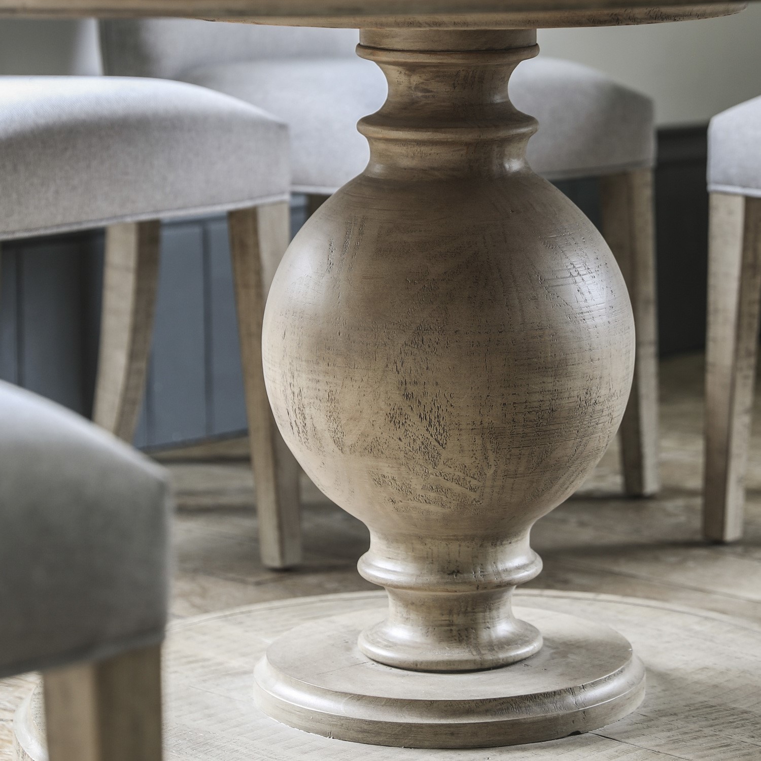 Round to Oval Extendable Pedestal Dining Table - Vancouver - Caspian ...