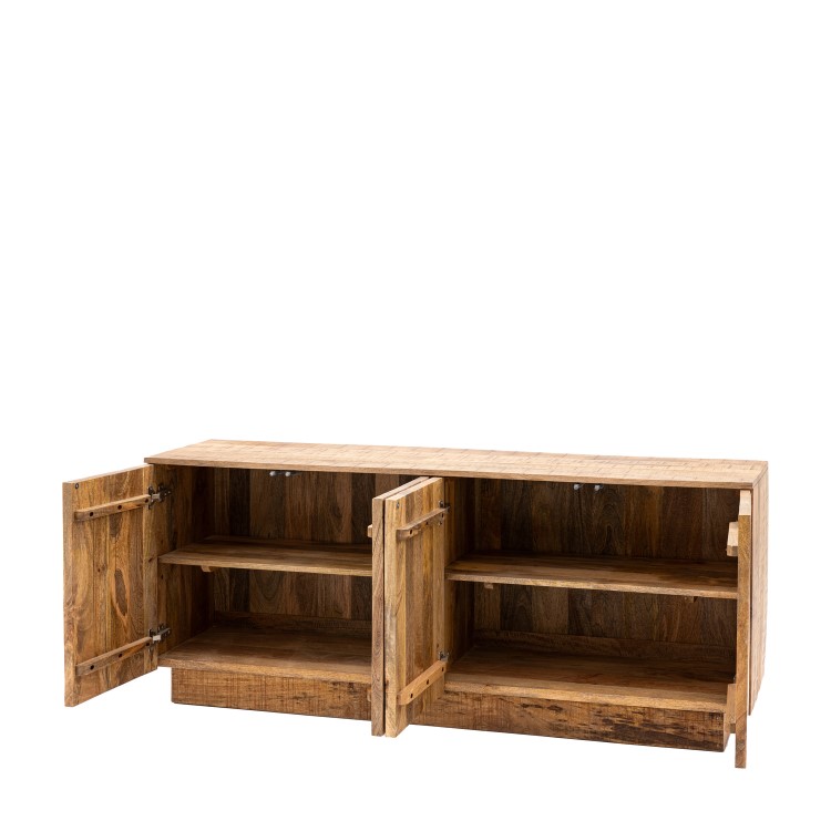 Natural Mango Wood Rustic Sideboard - Lowa - Caspian House