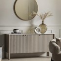 FOL105777 Mango Wood Fluted Sideboard with Marble Top - Marmon - Caspian House