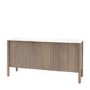 Mango Wood Fluted Sideboard with Marble Top - Marmon - Caspian Hosue 