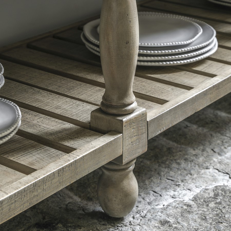 Large Pine Sideboard with Marble Top - Vancouver - Caspian House