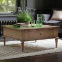 FOL105780 Wooden Farmhouse Coffee Table with 2 Drawers Maverick- Caspian House 