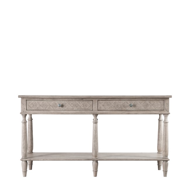 Wooden Farmhosue Console Table with 2 Drawers Maverick- Caspian House