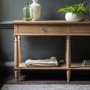 Wooden Farmhosue Console Table with 2 Drawers Maverick- Caspian House