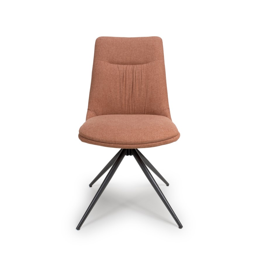 Set of 2 Coral Swivel Dining Chairs- Abigail 
