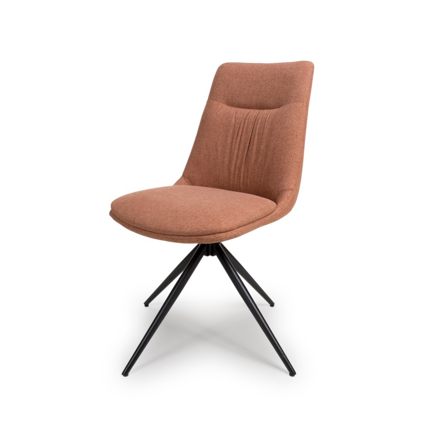 Set of 2 Coral Swivel Dining Chairs- Abigail 