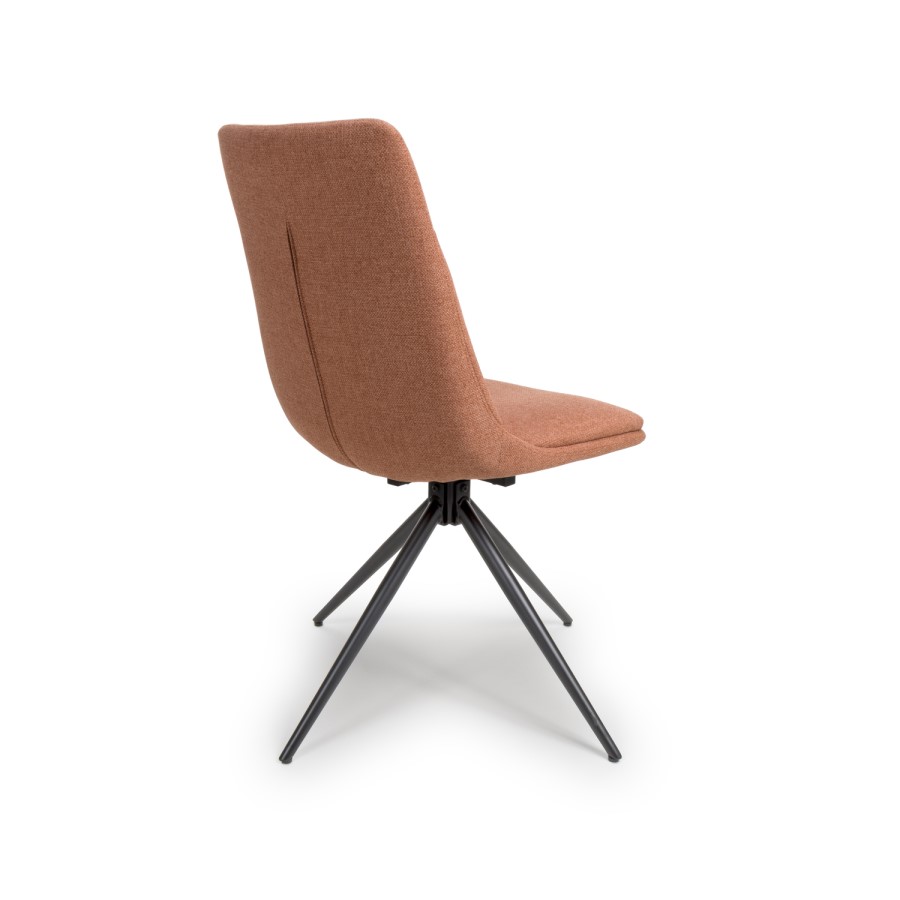 Set of 2 Coral Swivel Dining Chairs- Abigail 