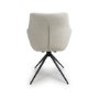 Set of 2 Ivory Swivel Tub Dining Chairs- Abigail