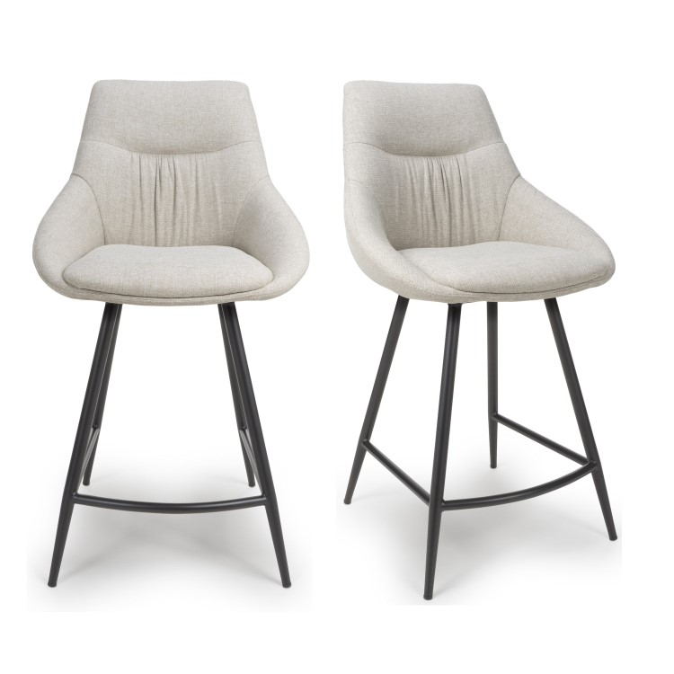 Set of 2 Ivory Counter stools- Abigail