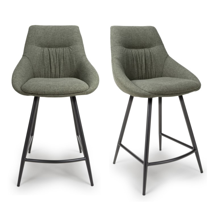 Set of 2 Green Counter stools- Abigail