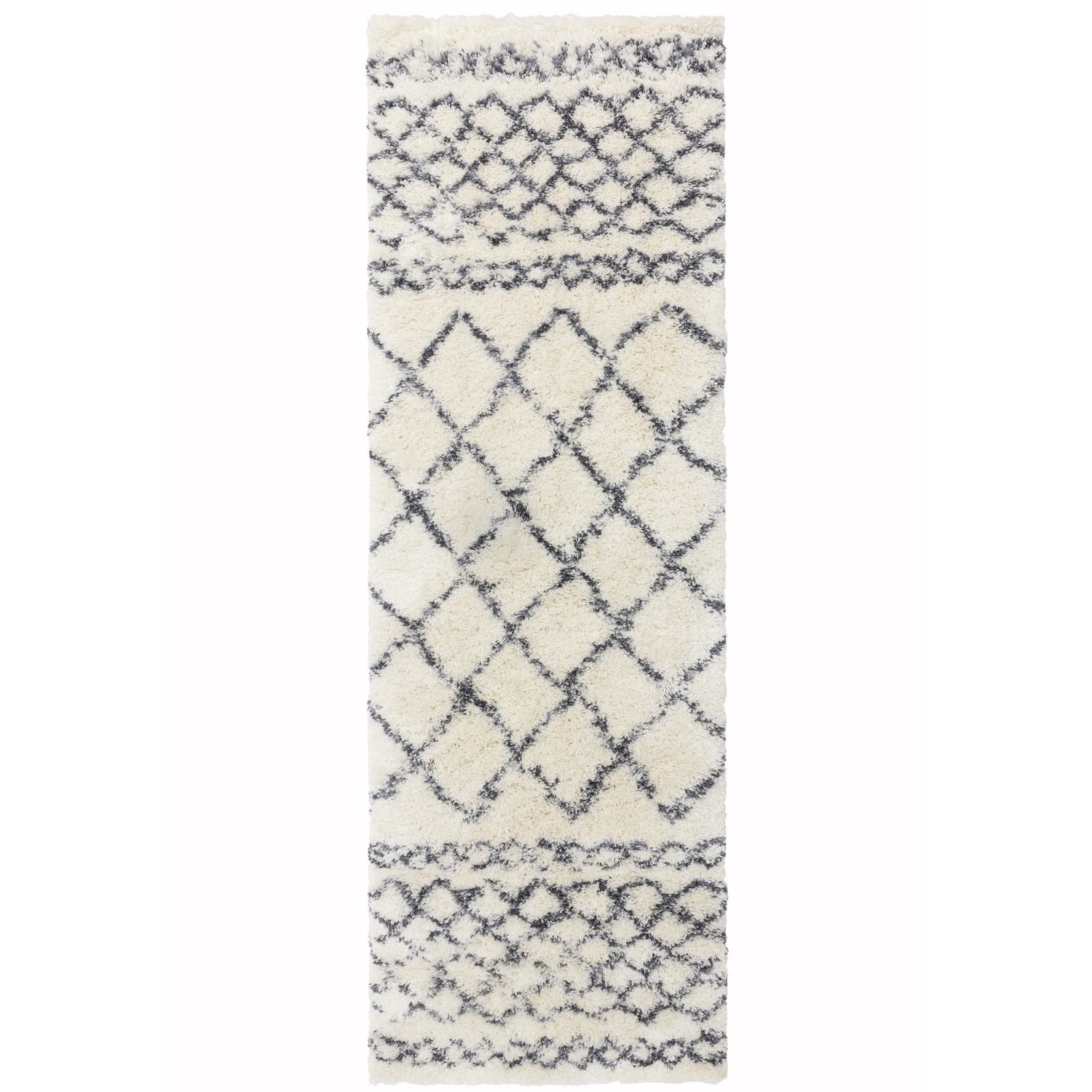Moroccan Style Cream & Runner Rug 240 x 80 cm Alto