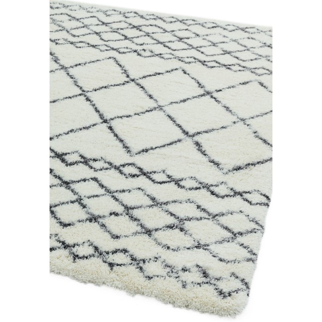 Moroccan Style Cream & Grey Runner Rug - 240 x 80 cm - Alto