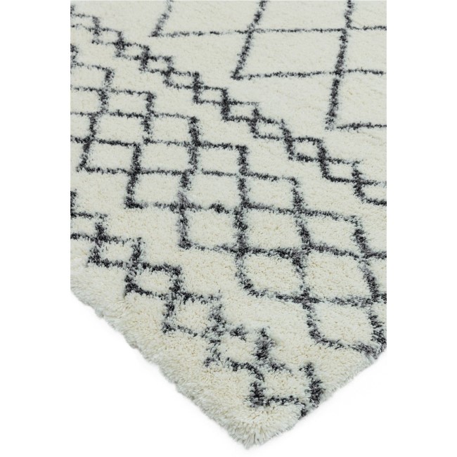 Moroccan Style Cream & Grey Runner Rug - 240 x 80 cm - Alto