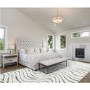 Abstract Cream & Black Rug with Fringed Edging - 170 x 120 cm - Ripple - Ariana