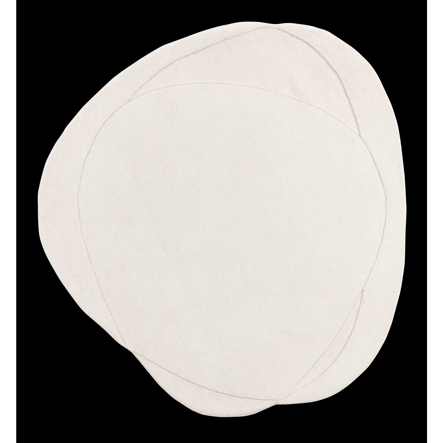 Hand Carved Cream Rug - 150 x 150 cm - Ridge - Olsen - Furniture123