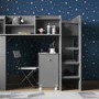 Junior High Sleeper Bed with Desk and Storage in Grey - Wizard - Flair