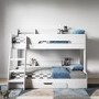 White Triple Sleeper Bunk Bed With Storage Drawer - Flick - Flair