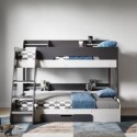 FOL105847 Grey Triple Sleeper Bunk Bed With Storage Drawer - Flick - Flair