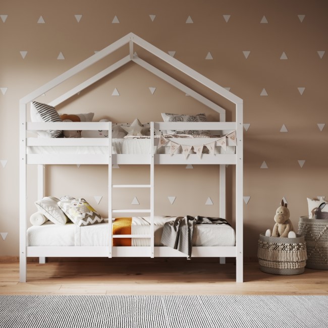 House Bunk Bed in White - Nest - Flair