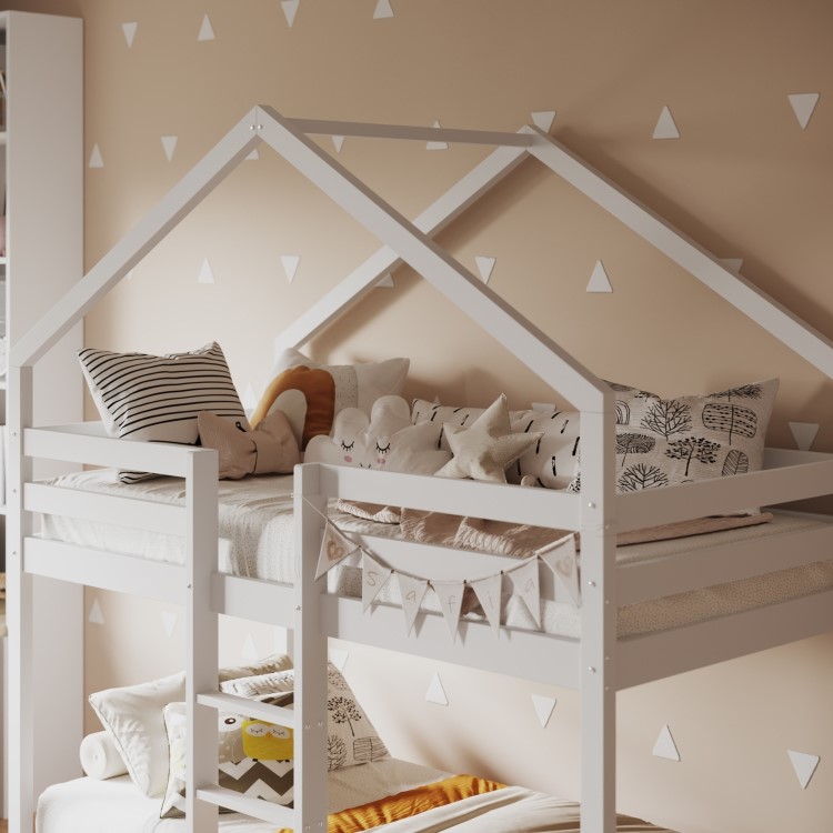 House Bunk Bed in White - Nest - Flair