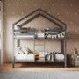 House Bunk Bed in Grey - Nest - Flair