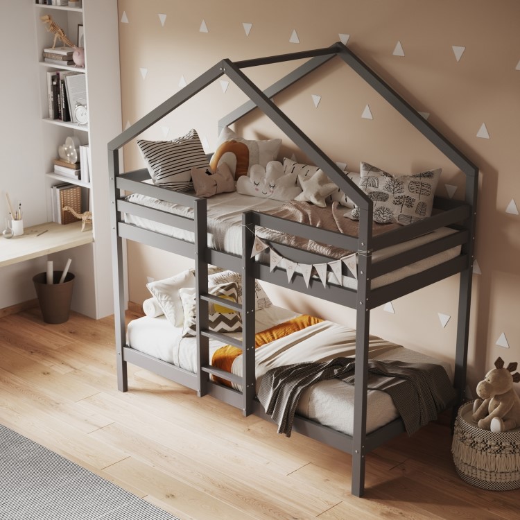 House Bunk Bed in Grey - Nest - Flair