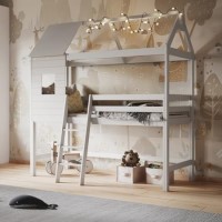 White Treehouse Mid Sleeper Bed - Hideaway - Flair White Treehouse Mid Sleeper Bed - Hideaway - Flair