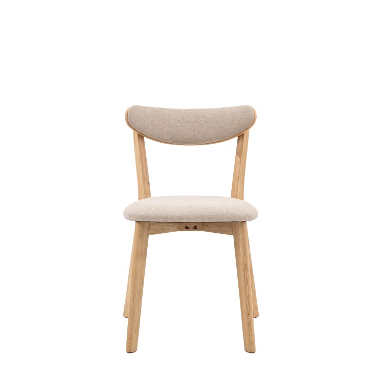 Set of 2 Natural Dining Chairs - Siya - Caspian House