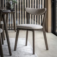 Set of 2 Smoked Dining Chairs - Siya - Caspian House