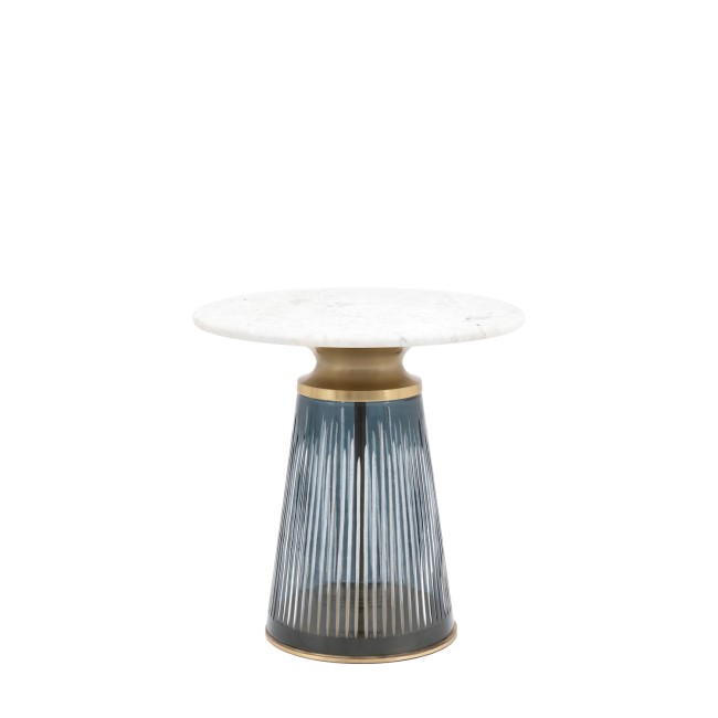 Nuri Blue Side Table - Caspian House