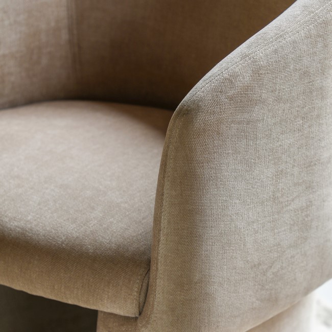 Beige Fabric Dining Chair- Nell- Caspian House