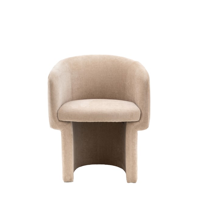 Beige Fabric Dining Chair- Nell- Caspian House