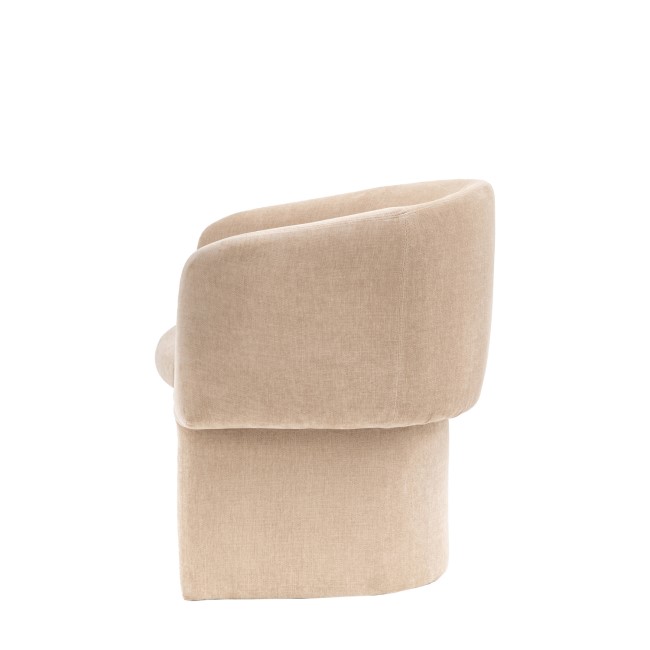 Beige Fabric Dining Chair- Nell- Caspian House