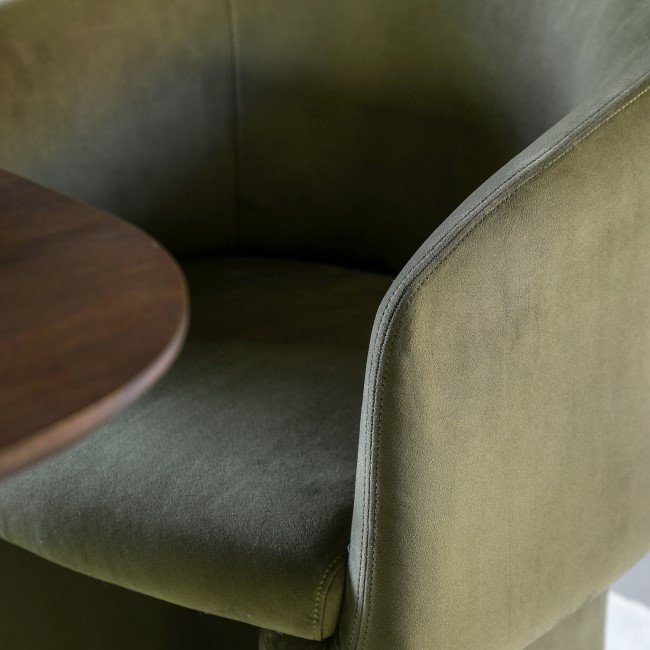 Green Velvet Dining Chair - Nell- Caspian House