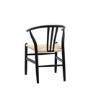 Set of 2 Wishbone back Black Dining Chairs -Sloan - Capian House