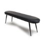 Black Leather Dining Bench - Hannah