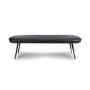 Black Leather Dining Bench - Hannah