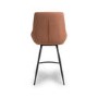 Set of 2 Orange Kitchen Stools with Backs - Lara