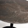 Brown Marble Effect Round Dining Table - Carmen
