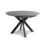 Brown Marble Effect Extendable Round Dining Table - Carmen