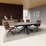Brown Marble Effect Extendable Dining Table - Carmen