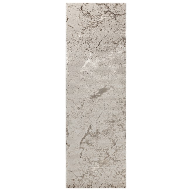 Beige Runner Rug with Marble Effect - 240 x 66 cm - Strata - Aurora