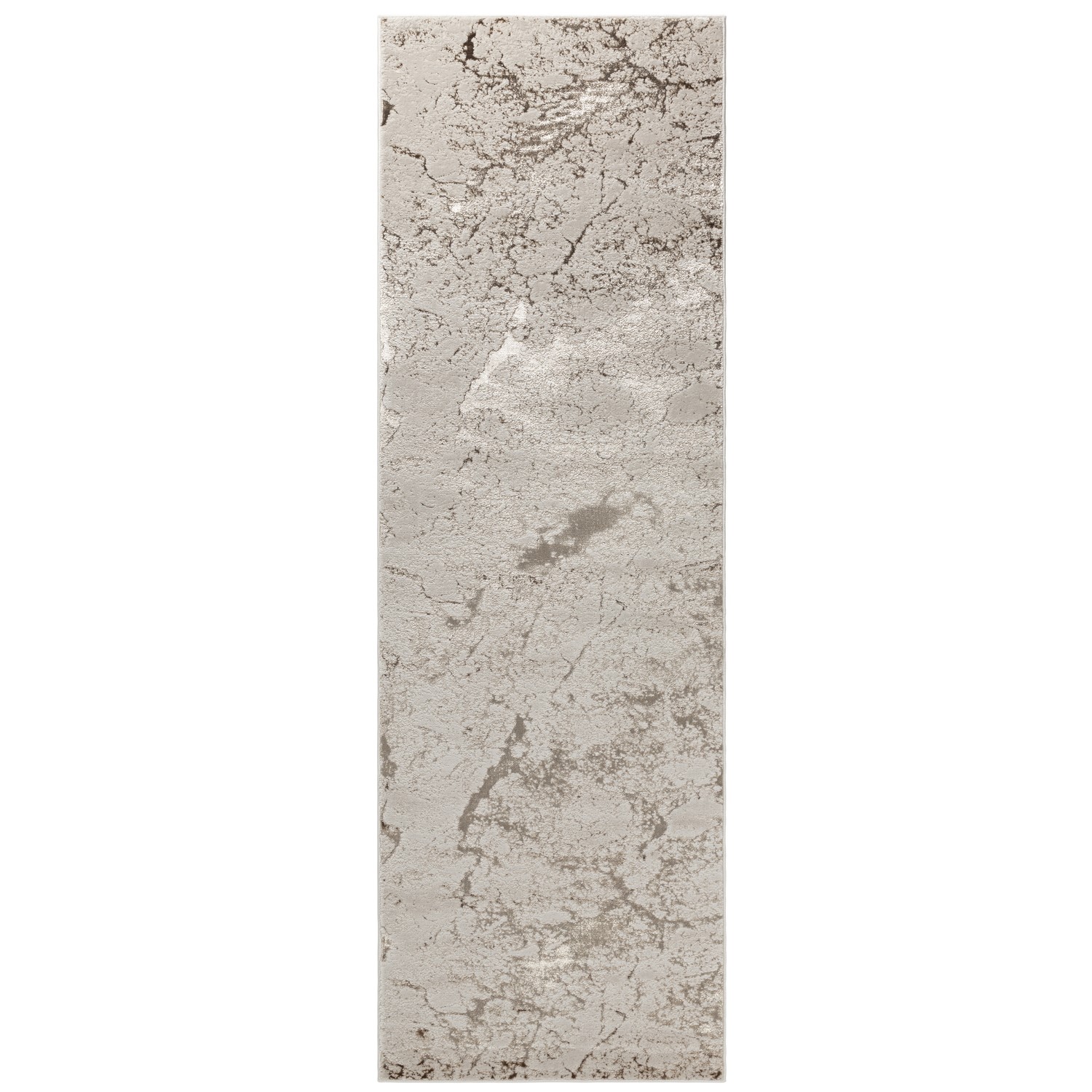 Asiatic Carpets Ltd. Beige Runner Rug With Marble Effect - 240 X 66 Cm - Strata - Aurora
